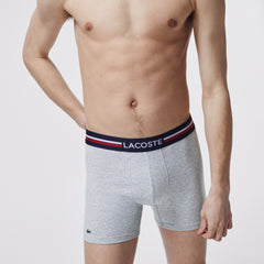 Mens Pack Of 3 Casual Boxers | Lacoste Navy Blue / Grey Chine / Red • W34