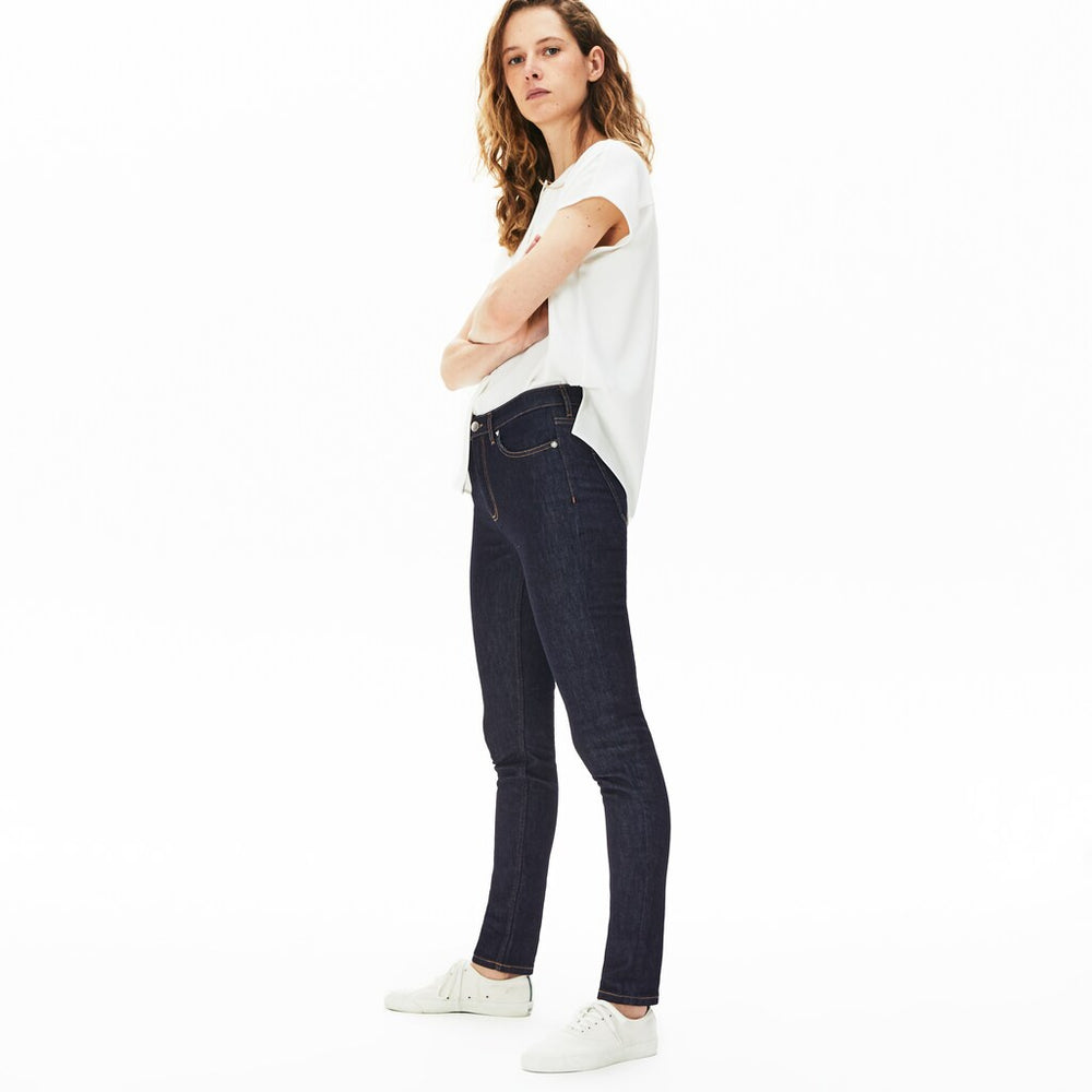 Womens Wo Skinny Stretch Cotton Jeans | Lacoste Blue • Rne