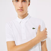 Mens SPORT Textured Breathable Golf Polo Shirt | Lacoste White • 001
