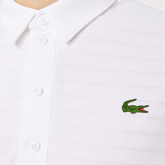 Mens SPORT Textured Breathable Golf Polo Shirt | Lacoste White • 001