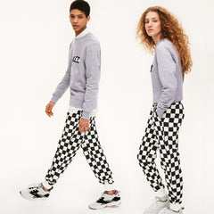 Mens/Womens Unisex LIVE Check Fleece Tracksuit Pants | Lacoste White / Black • 8Lp