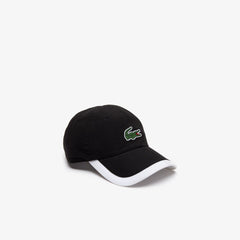 Mens SPORT Contrast Border Lightweight Cap | Lacoste Black / White • 258