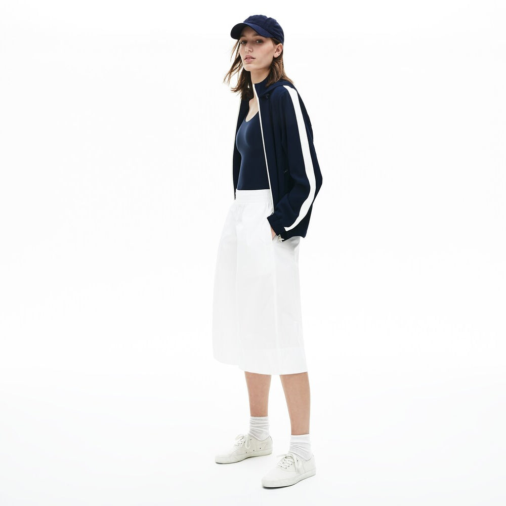 Womens Wo Hooded Zip-Up Sweatshirt | Lacoste Black/White • Hhw