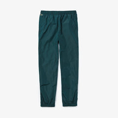 Mens LIVE Lightweight Striped Track Pants | Lacoste Black / Green • Rwl