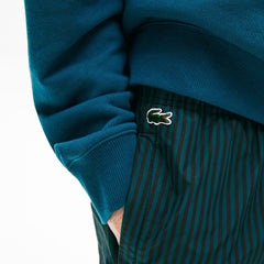Mens LIVE Lightweight Striped Track Pants | Lacoste Black / Green • Rwl