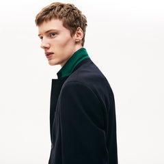 Mens Straight-Cut Wool Jacket | Lacoste Navy Blue • Mxq