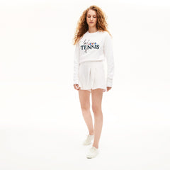 Mens/Womens Unisex LIVE Embroidered Tennis Sweatshirt | Lacoste White • 2Cq