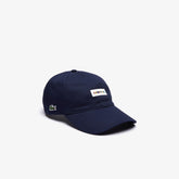 Mens Multicolor-Logo Cotton Cap | Lacoste Navy Blue • 166