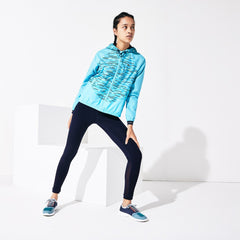 Womens Wo SPORT Paneled Breathable Stretch Tennis Leggings | Lacoste Navy Blue / White • 525