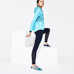 Womens Wo SPORT Paneled Breathable Stretch Tennis Leggings | Lacoste Navy Blue / White • 525