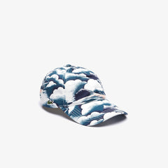 Mens Printed Cotton Cap | Lacoste Blue / Light Pink / White • Ruf
