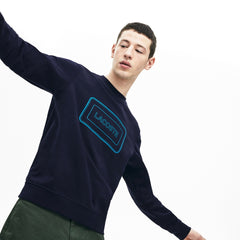 Mens Motion Regular Fit Crew Neck Cotton Sweatshirt | Lacoste Navy Blue • 166
