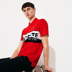 Mens SPORT Logo-Graphic Lightweight Polo | Lacoste Red / Black / White • Atv