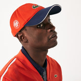 Mens SPORT Roland Garros Two-Tone Piqué Cap | Lacoste Red / Navy Blue / White • L9E