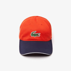 Mens SPORT Roland Garros Two-Tone Piqué Cap | Lacoste Red / Navy Blue / White • L9E