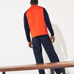 Mens Raglan-Sleeve Golf Sweatshirt | Lacoste Red / Navy Blue • 145