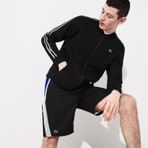 Mens SPORT Fleece Varsity Jacket | Lacoste Black / White / Black • 6Kj