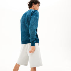 Mens Motion Textured Crew Neck Sweatshirt | Lacoste Blue • Yzw
