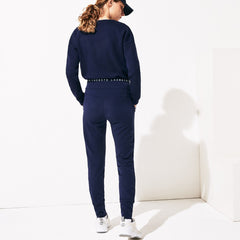 Womens Wo SPORT Logo-Waist Tennis Track Pants | Lacoste Navy Blue / White / Navy Blue • Xzb