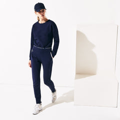 Womens Wo SPORT Logo-Waist Tennis Track Pants | Lacoste Navy Blue / White / Navy Blue • Xzb