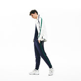 Mens Colorblock Heritage Stripe Track Pants | Lacoste Navy Blue / Green • M35