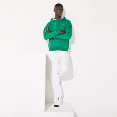 Mens SPORT Hooded Fleece Tennis Sweatshirt | Lacoste Green / Grey Chine • Ne6