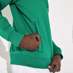 Mens SPORT Hooded Fleece Tennis Sweatshirt | Lacoste Green / Grey Chine • Ne6