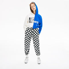 Mens/Womens Unisex LIVE BiColor Print Fleece Sweatshirt | Lacoste White / Blue • M3U
