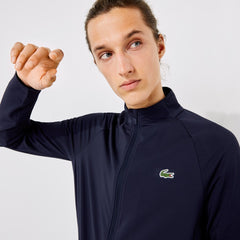 Mens SPORT Stretch Zip-Up Golf Jacket | Lacoste Navy Blue • 423
