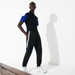 Mens SPORT Lightweight Color-Block Track Pants | Lacoste Black / White / Blue / Black • Puc