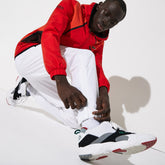 Mens SPORT Mesh Inset Hooded Colorblock Tracksuit | Lacoste Red / White / Black • Y55