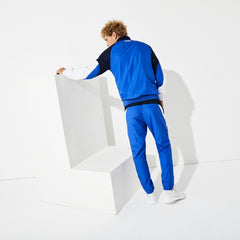 Mens SPORT Colorblock Jersey-Lined Tracksuit | Lacoste Blue / Navy Blue / White • Yew