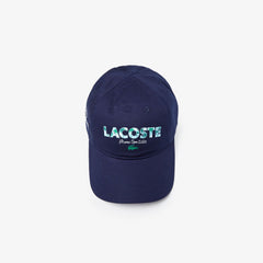 Mens SPORT Miami Open Print Cotton Cap | Lacoste Navy Blue / White • 525