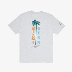 Mens SPORT Miami Open Crew Neck Graphic Tee | Lacoste Grey Chine • Cca
