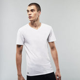 Mens 3 Pack of Plain T-Shirts | Lacoste White • 001