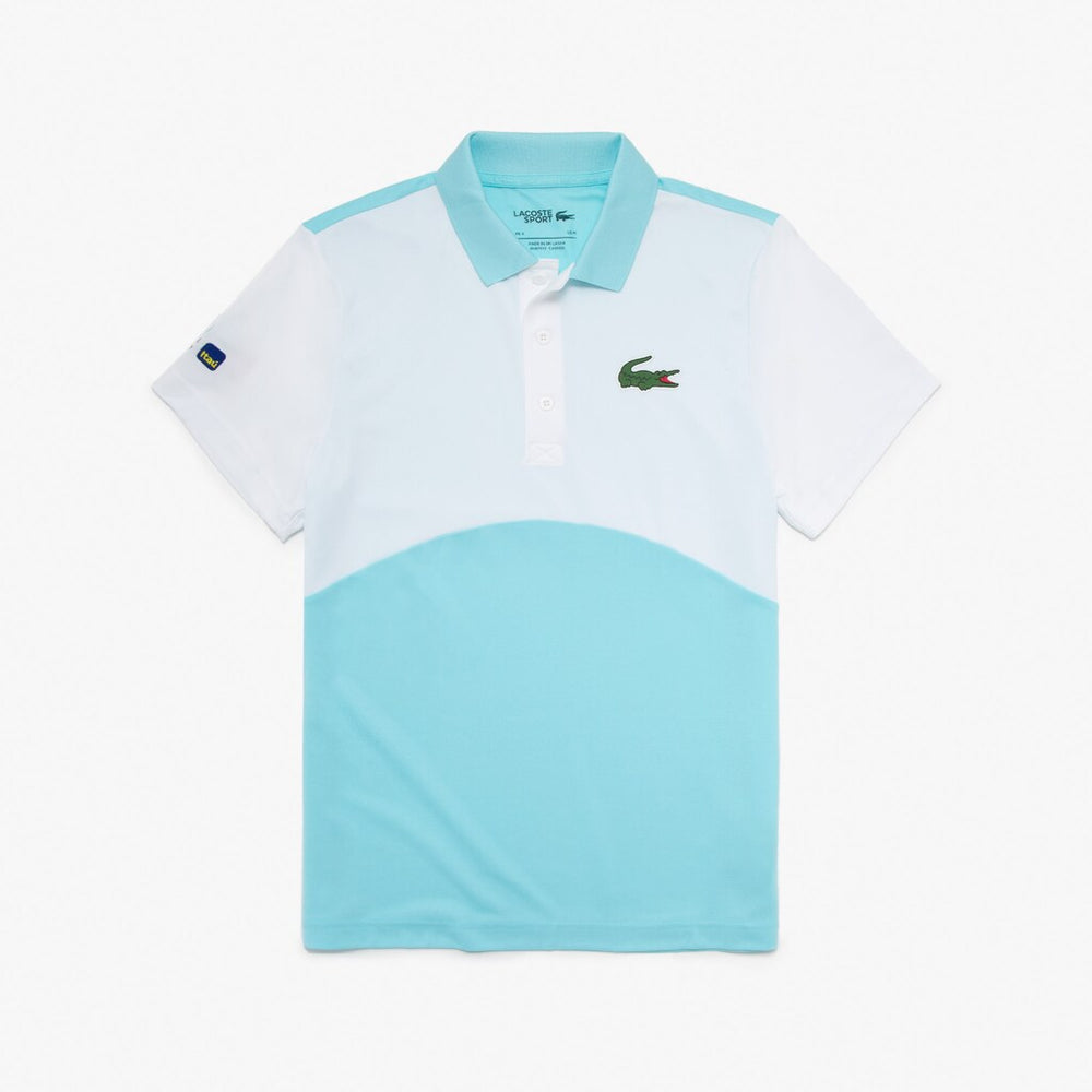Mens SPORT Miami Open Breathable Piqué Polo | Lacoste Turquoise / White / Turquoise • Jhw