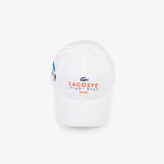 Mens SPORT Miami Open Cotton Cap | Lacoste White / Orange / Navy Blue • Gnu