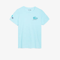 Womens Wo SPORT Miami Open Palm Tree Print T-shirt | Lacoste Turquoise • 3A3