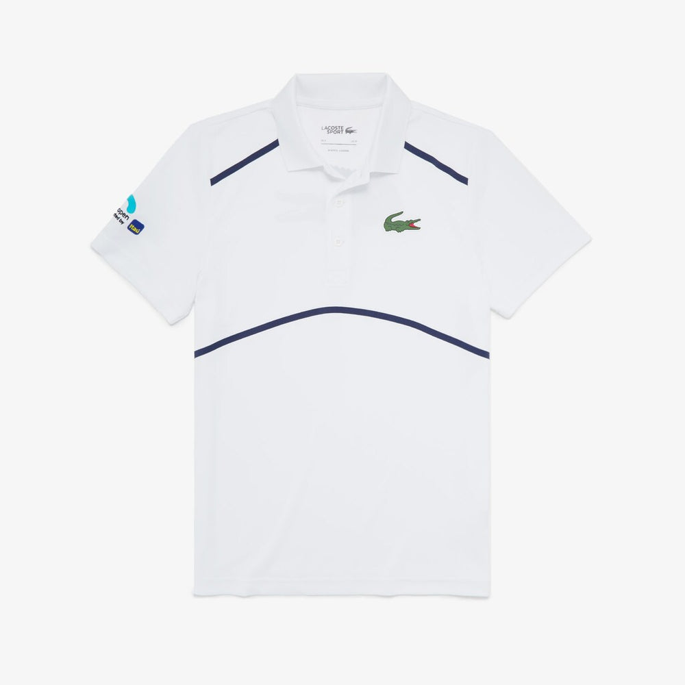 Mens SPORT Performance Polo | Lacoste White / Navy Blue • 522