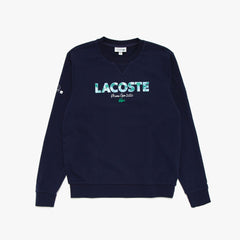 Mens SPORT Miami Open Print Fleece Sweatshirt | Lacoste Navy Blue / White • 525