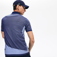 Mens Motion Ergonomic Polo Shirt | Lacoste Navy Blue / Purple • Nfn