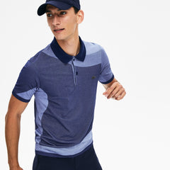 Mens Motion Ergonomic Polo Shirt | Lacoste Navy Blue / Purple • Nfn