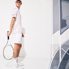 Mens SPORT Novak Djokovic Breathable Stretch Shorts | Lacoste White • 800
