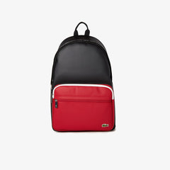 Mens Colorblock Backpack | Lacoste Black Tango Red White • E79