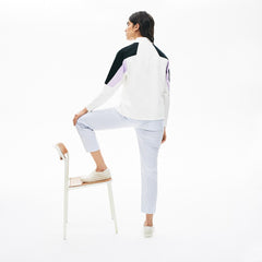 Womens Wo LIVE Color-Block Zip-Front Sweatshirt | Lacoste White • 2Cq