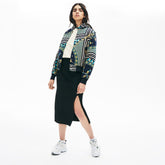 Womens Wo LIVE Slit-Front Knit Skirt | Lacoste Black • 031