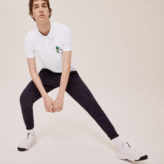 Mens/Womens Unisex Lacoste x Jeremyville Design Classic Fit Polo Shirt | Lacoste White • 001