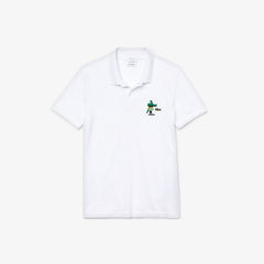 Mens/Womens Unisex Lacoste x Jeremyville Design Classic Fit Polo Shirt | Lacoste White • 001