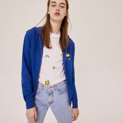Mens/Womens Unisex Lacoste x FriendsWithYou Design Zippered Jacket | Lacoste Blue • Bdm