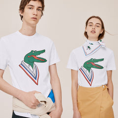 Mens/Womens Lacoste x Jean-Michel Tixier Graphic T-shirt | Lacoste White / Red • K01